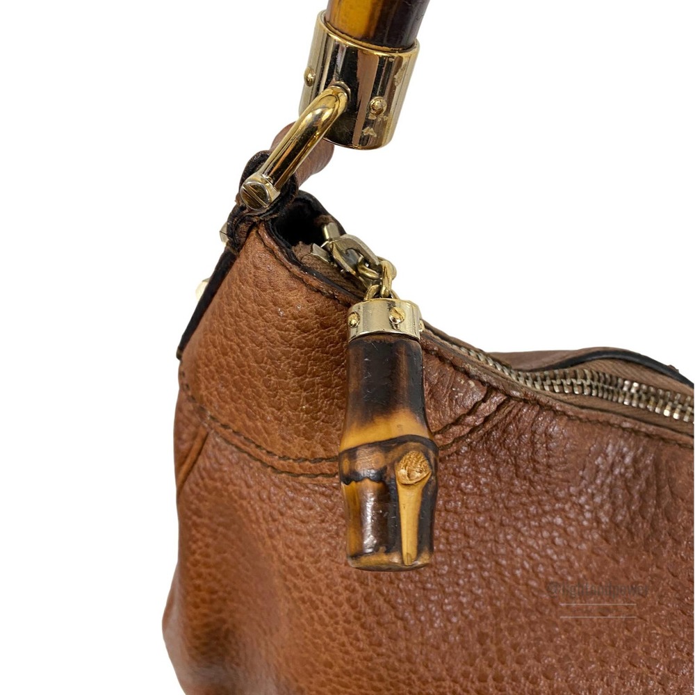 Gucci Bamboo Top Handle Leather Shoulder Bag  EUC - Picture 9 of 15